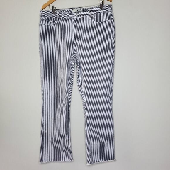 Vineyard Vines Cotton Blend High Rise Kick Flare Jeans Size 32 - Picture 1 of 10